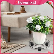 [Flowerhxy2] Plant Stand with Plant Saucer Rolling Plant Stand Plant Tray Roller with 4 Casters Iron Pallet Trolley for Office Shop