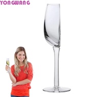 YONGWANG66HR Half Wine Glass, Clear Long Stemmed Half Goblet, Portable Vintage 140ml Crystal Glass C