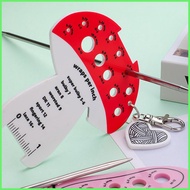 Knitting Gauge Measuring Tool Mushroom Shaped Crochet Gadgets Needle Gauge for Sewing for Men Women 
