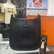 Hermes 愛馬仕 mini evelyne 16 黑色金扣