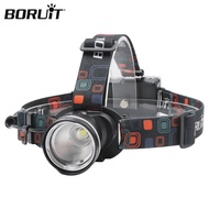 BORUiT RJ-2166 LED Headlamp 1000LM 3-Mode Zoom Waterproof Headlight for Camping Fishing Hunting