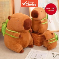 23cm Cute Turtle Backpack Capybara Dolphin Plush Toy Birthday Gift Pendant Decoration