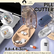 [SG] Pill Cutter Med Cutter 3in1 Pill Splitter Organizer Medicine Tablet Cutter Portable Divider Pil