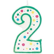 WILTON GREEN EDGED PARTY CANDLE - NO. 2