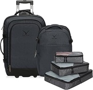 2 in 1 Travel Bag 63L Hand Luggage Backpack Travel Backpack Trolley Backpack Wheeled Backpack with R