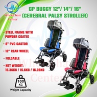 CP Buggy  12",14", 16" Cerebral Palsy Stroller – Foldable with Removable Canopy & Adjustable Footres