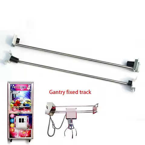 Crane Claw Game Gantry Metal Fixed Track with Buffer Pad, Length 59cm Vending Machine Rails, Y Axis,