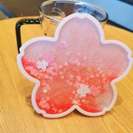 Starbuck ถาดรองแก้วแผ่นรองแก้วสีชมพู Quicksand Coaster Sakura Coaster คอลเลกชันของขวัญ