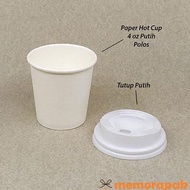 New- Paper Cup 4 Oz - Hot Cup + Lid - Espresso Coffee Paper Cup