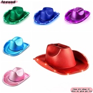 FEEOOD Space Cowgirl Hat, Comfortable Composite Light Up Cowgirl Hat, Durable Shiny LED EVA Cowboy H