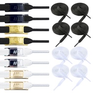 Shoe Lace Charms for Air Force 1 Laces, 4 Pairs of Original Sneakers Replacement Metal Lace Tag and 