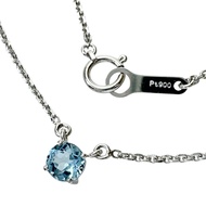 TASAKIAquamarine項鍊，Pt900 鉑金/Pt850 鉑金，4.0 克，40 厘米，女士款 [二手]