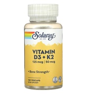 Solaray Vitamin D3 + K2 120 VegCaps