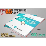 Print A5 Flyers 500 keping Kualiti 105gsm