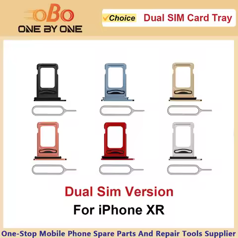 Dual SIM Card Tray Holder Slot Replacement for iPhone XR Double SIM Card Tray Slot Holder Red Blue B