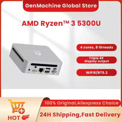 Dual Channel Office Gaming Computer pc gamer diy gift GenMachine Mini PC AMD Ryzen3 5300U Win10/11Pr