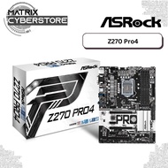 ASRock Z270 Pro4 ATX Motherboard - LGA1151 Socket, ASRock Super Alloy, DDR4, Supports Triple Monitor