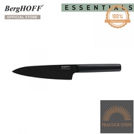 BergHOFF  มีดเชฟสแตนเลส  รุ่น Essential-Kuro ทนทาน 19 ซม.  สีดำ 1309189 Peacock Steps