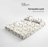 Combo 3 Món Lụa Tencel Ga Giường Hoạ Tiết 1m6x2m 1m8x2m 2m2x2m và 2 vỏ gối nằm À Ơi Concept cao cấp