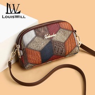 LouisWill Womens Bag Shoulder Bag Cross-body Messenger Phone Bag Coin Purse Bohemian Style Splicing 