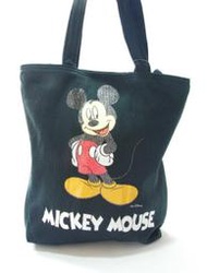 ☆＊Geligo＊☆※迪士尼 MICKEY百年經典系列 螺紋購物包 黑色MK05011-65