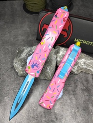 Microtech Exclusive Dessert Warrior UTX-85 D/E Ultratech S/E OTF Donut Pink