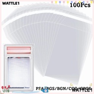 WTTLE 100 Sheets PSA BGS Card Brick Film, Waterproof Transparent PSA BGS Slab Sleeve,  Strong Durabl