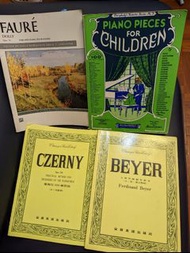 Beyer, Crerny, Fauré, piano pieces for children, Burgmüller, Sonatina Album 鋼琴書 琴譜 piano learning