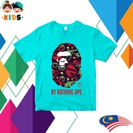 baju budak t shirt round neck 100% Premium cotton unisex size 2/3 to 12/13 2024 Kids T shirt mj529
