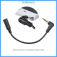 KOK 3 5mm TRS to TRS Adapter Cable For Smartphone Mics to PC and Cameras Extension Cable 13CM