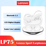 Lenovo LP75 หูฟังบลูทูธ5.3 True Wireless หูฟังพร้อมไมโครโฟนปุ่มควบคุมลดเสียงรบกวนหูฟังเฮดเซ็ตกันน้ำ