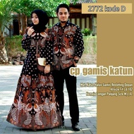 [Dijual] Baju Couple Batik Gamis Sarimbit Baju Pesta Pasangan Wanita