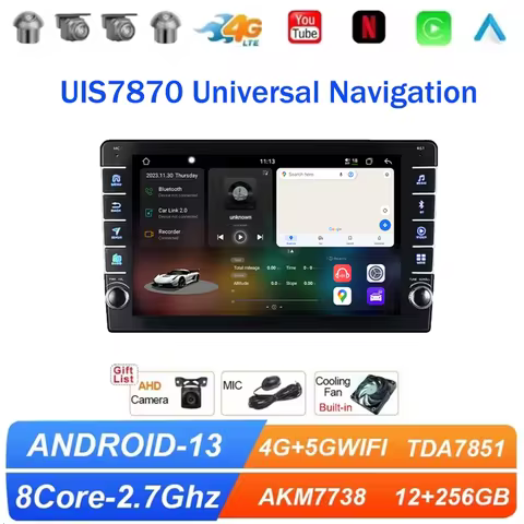FYT7870S 9/10″ Android13 2Din Radio Carplay Gps Car Multimedia Player With Button Knob For Toyota Vo