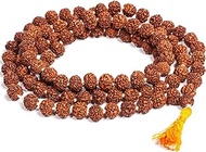 Mart Wood Brown Rudraksha Mala (108 Rudraksha Beads) Jaap Mala