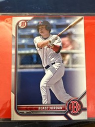 MLB 2022 Topps Bowman Baseball Card - Boston Red Sox 波士頓紅襪隊 三壘手Blaze Jordan 棒球卡 球員卡