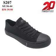 Ready Stock S207 TWENTIES  Black School Shoes Kasut Sekolah Hitam