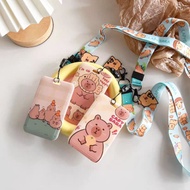 Cute Capybara Necklace ID Card Holder Lanyard Cute Card Holder/ Card Holder/