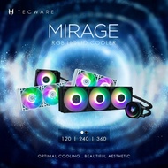 Tecware Mirage Series ARGB CPU AIO Liquid Cooler / 120 / 240 / 360