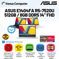Laptop Asus Vivobook Go 14 E1404FA Ryzen 5 7520U 8GB 512GB 14 Full HD fingerprint, backlight KB / WIN 11 Home + OHS 2021