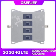 Four Band 2G 3G 4G signal Repeater LTE 800/900/1800/2100 mhz Cellular Amplifier Mobile Signal Phone
