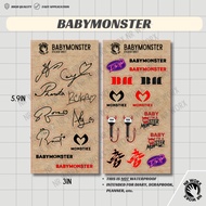 Babymonster Kpop Kraft Sticker Sheet Diary Planner NR Worx Asa Chiquita Pharita Ahyeon Rora Ruka