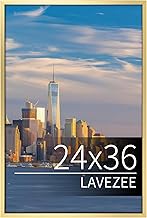 Lavezee 24x36 Gold Poster Picture Frame, 1 Pack