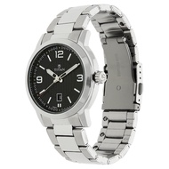 TITAN Workwear Watch with Black Dial &amp; Stainless Steel Strap for men 1730SM02