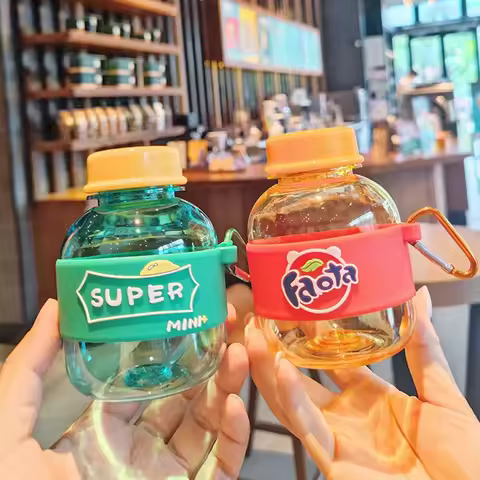 Mini Water Bottle 350ml Cute Water Bottle For Girls INS Style Outdoor Portable Plastic Water Bottles