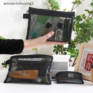 wonderfulbuying2 Transparent Zipper Mesh File Bag A4 A5 A6 Student Pen Cosmetic Storage Bag wonderfu