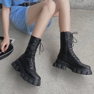 Ulzzang All-match R fashion Wedges thick Sole Martin Boots