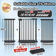 Discount clearance75-292CM Pagar Baby Safety Gate 3-Lock Auto Close Pagar Budak Pet Gate Ready Stock