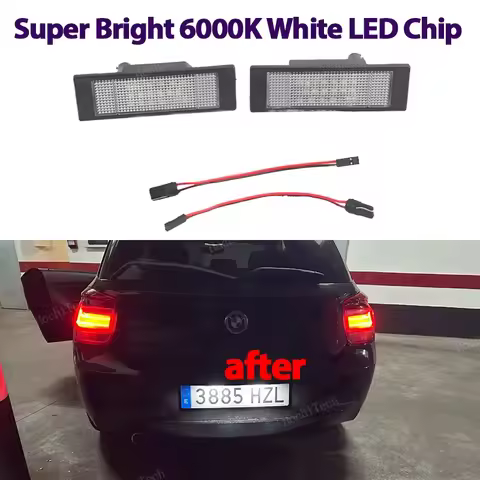 LED Number Plate Error Free License Plate Lamp For BMW E81 E87 F21 E63 E64 F06 F12 F13 M6 Z4 E85 E86