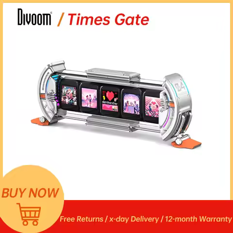 Divoom Times Gate Pixel Art Setup Clock With Smart App Control RGB LED Display Home Desktop Decor Bi