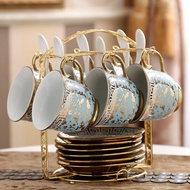 European Style Coffee Cup Set Set High-End Coffee Cup Milk Cup Flower Tea Cup Water Cup Set Creative